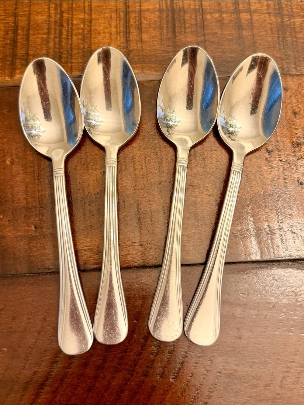 Reed & Barton Select Korea PIAZZA NAVONNA STAINLESS Lot Of 4 Dessert/Teaspoons